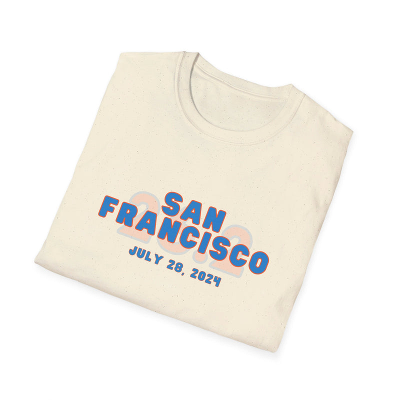 SFO Runner Tee, Unisex Softstyle T-Shirt, San Francisco, 2024, Marathon T-shirt, San Francisco Race