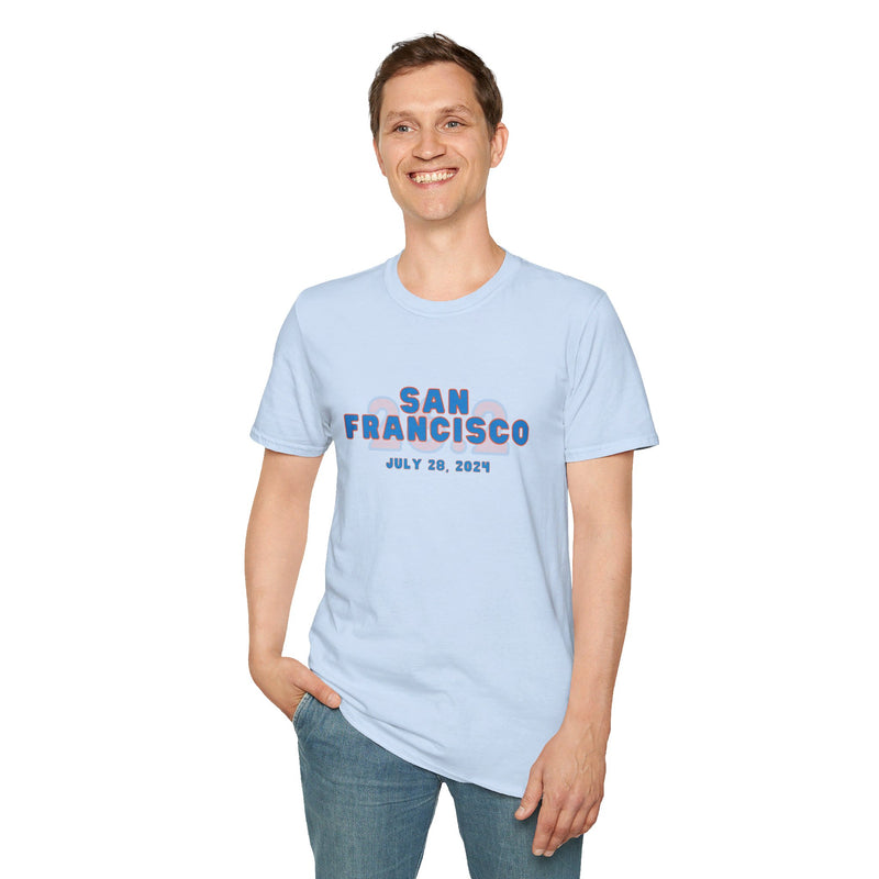 SFO Runner Tee, Unisex Softstyle T-Shirt, San Francisco, 2024, Marathon T-shirt, San Francisco Race