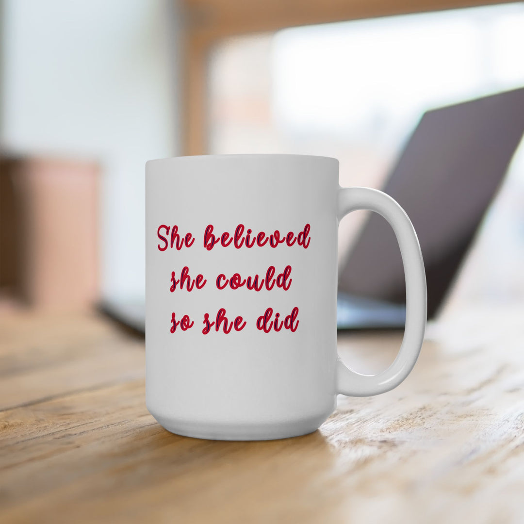 Chicago Race Mug, Ceramic Mug, (11oz, 15oz), She/He Believed, 2024 Chicago Race Cup, Personalize Marathon Gift, BPA and Lead Free