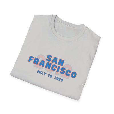 SFO Runner Tee, Unisex Softstyle T-Shirt, San Francisco, 2024, Marathon T-shirt, San Francisco Race