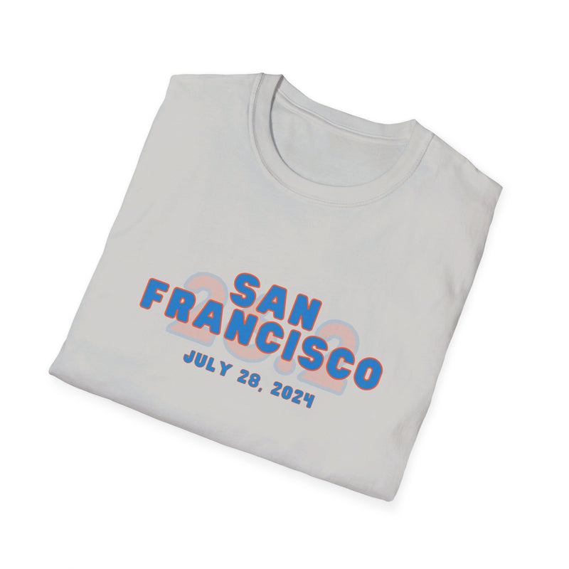 SFO Runner Tee, Unisex Softstyle T-Shirt, San Francisco, 2024, Marathon T-shirt, San Francisco Race