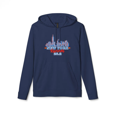 New York Hoodie, Adidas® Unisex Fleece Hoodie, 2024 NYC Runner, Marathoner, Marathon Majors, New York Runner Gift