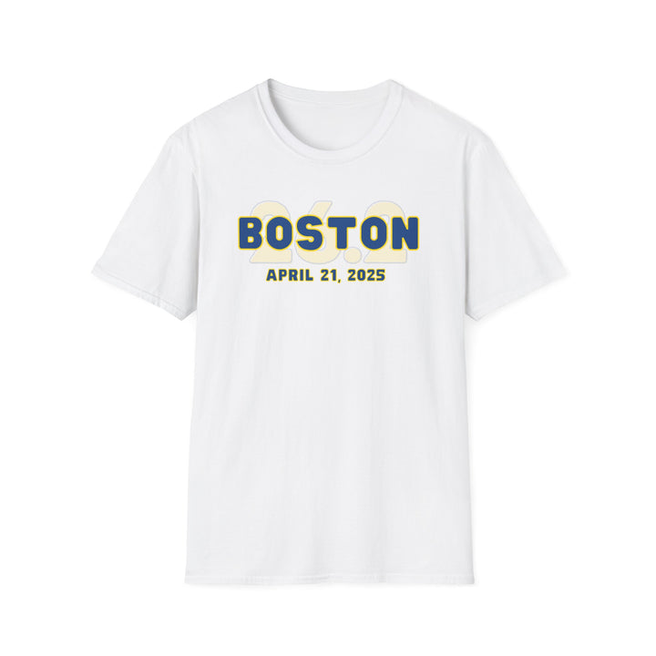 Boston Runner, 26.2, Unisex Softstyle T-Shirt, 2025 Boston, Custom Tee, Marathon Runner Tee