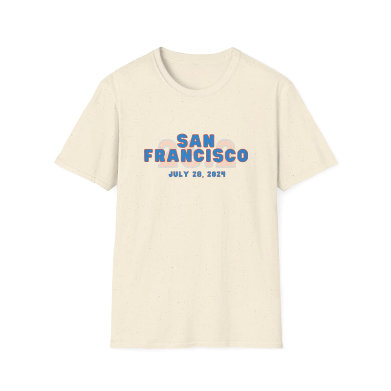 SFO Runner Tee, Unisex Softstyle T-Shirt, San Francisco, 2024, Marathon T-shirt, San Francisco Race