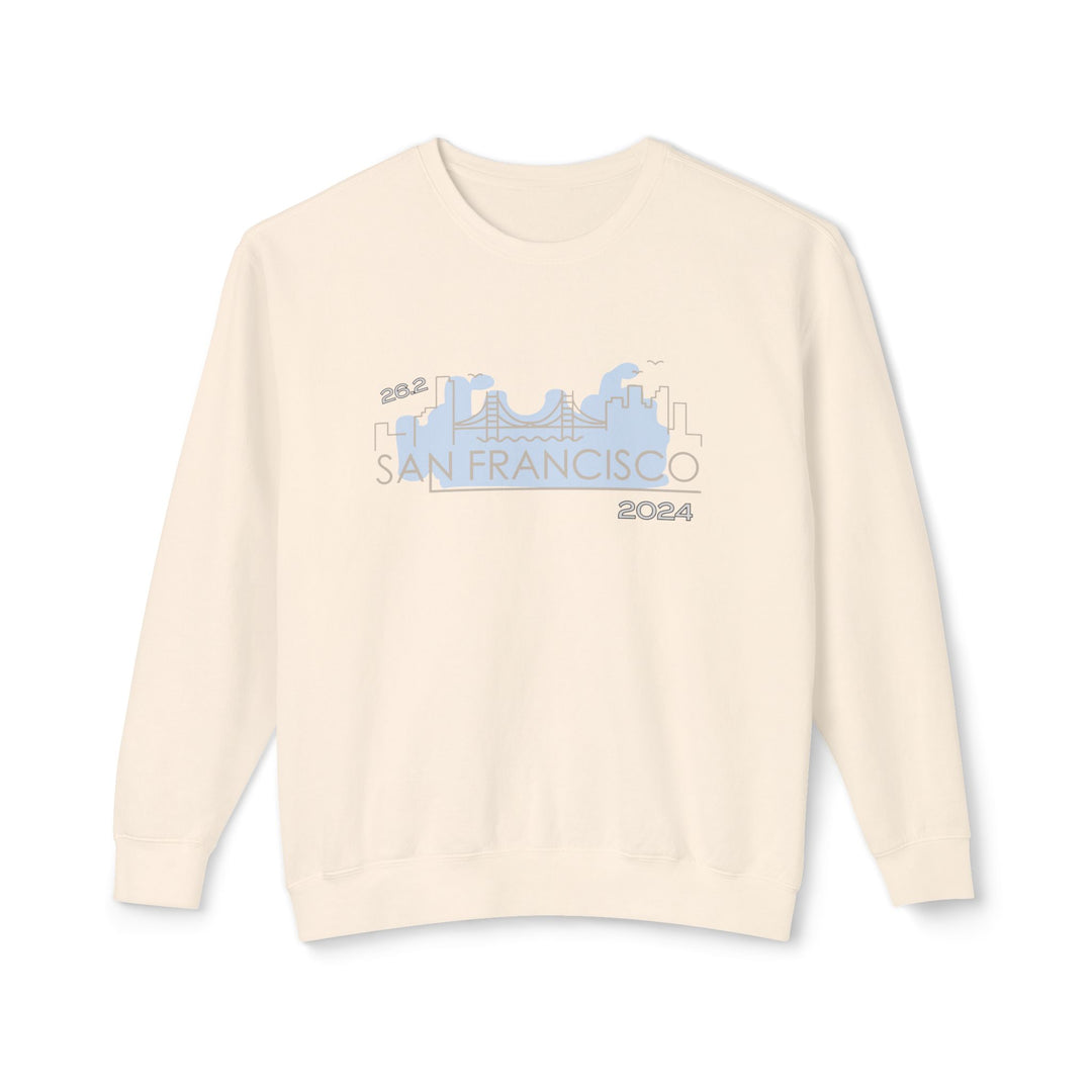 San Francisco Sweatshirt, SFO, Unisex Lightweight Crewneck Sweatshirt, San Francisco Runners, 2024 San Francisco Race, Marathon Sweatshirt