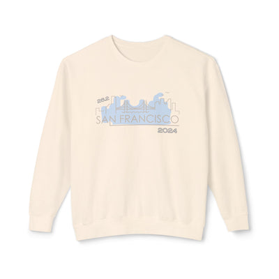 San Francisco Sweatshirt, SFO, Unisex Lightweight Crewneck Sweatshirt, San Francisco Runners, 2024 San Francisco Race, Marathon Sweatshirt