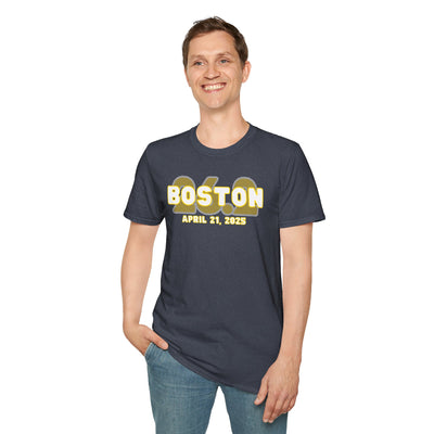 Boston Runner, 26.2, Unisex Softstyle T-Shirt, 2025 Boston, Custom Tee, Marathon Runner Tee