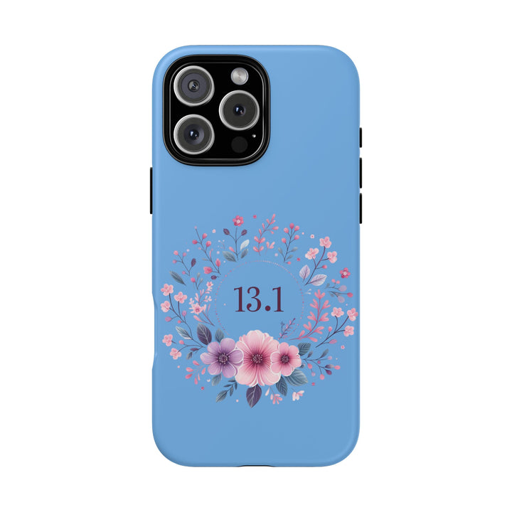Floral Running Phone Case - Ideal for Runners, 13.1 Gift, Purple Flower Design, Athletic Accessories, Sports Motivational