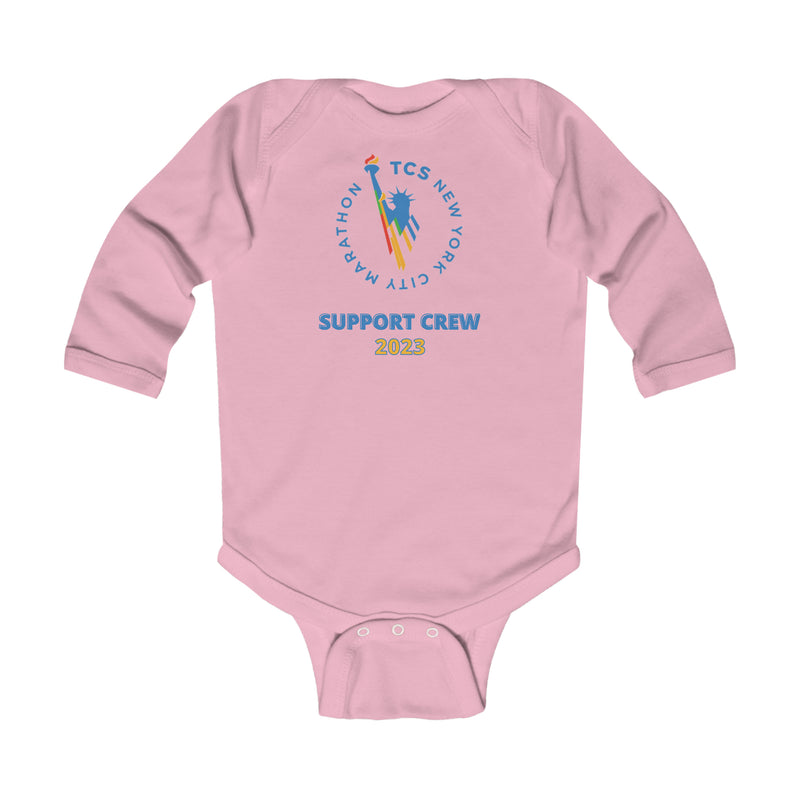 NYC Marathon, NYC Infant Long Sleeve Onesie, New York Support Crew, Infant Support Crew Tee