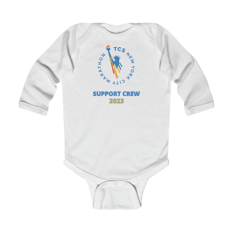 NYC Marathon, NYC Infant Long Sleeve Onesie, New York Support Crew, Infant Support Crew Tee