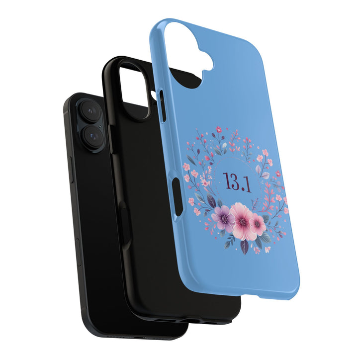 Floral Running Phone Case - Ideal for Runners, 13.1 Gift, Purple Flower Design, Athletic Accessories, Sports Motivational