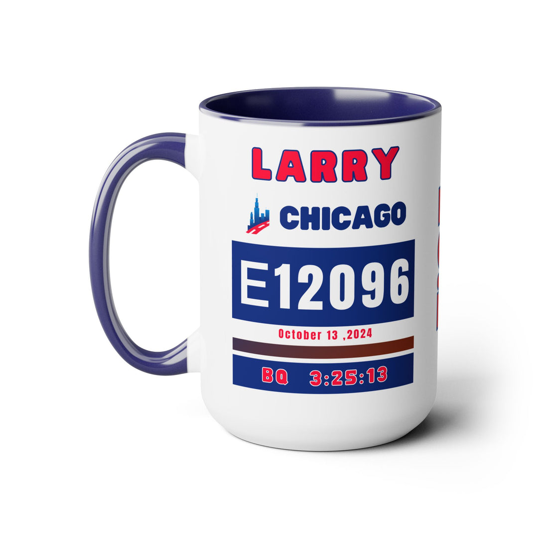 Chicago Bib Cup, Accent Coffee Mug, 15oz, 26.2, Chicago Cup, Marathon Gift, Personalized Marathon Gift, 2024 Chicago