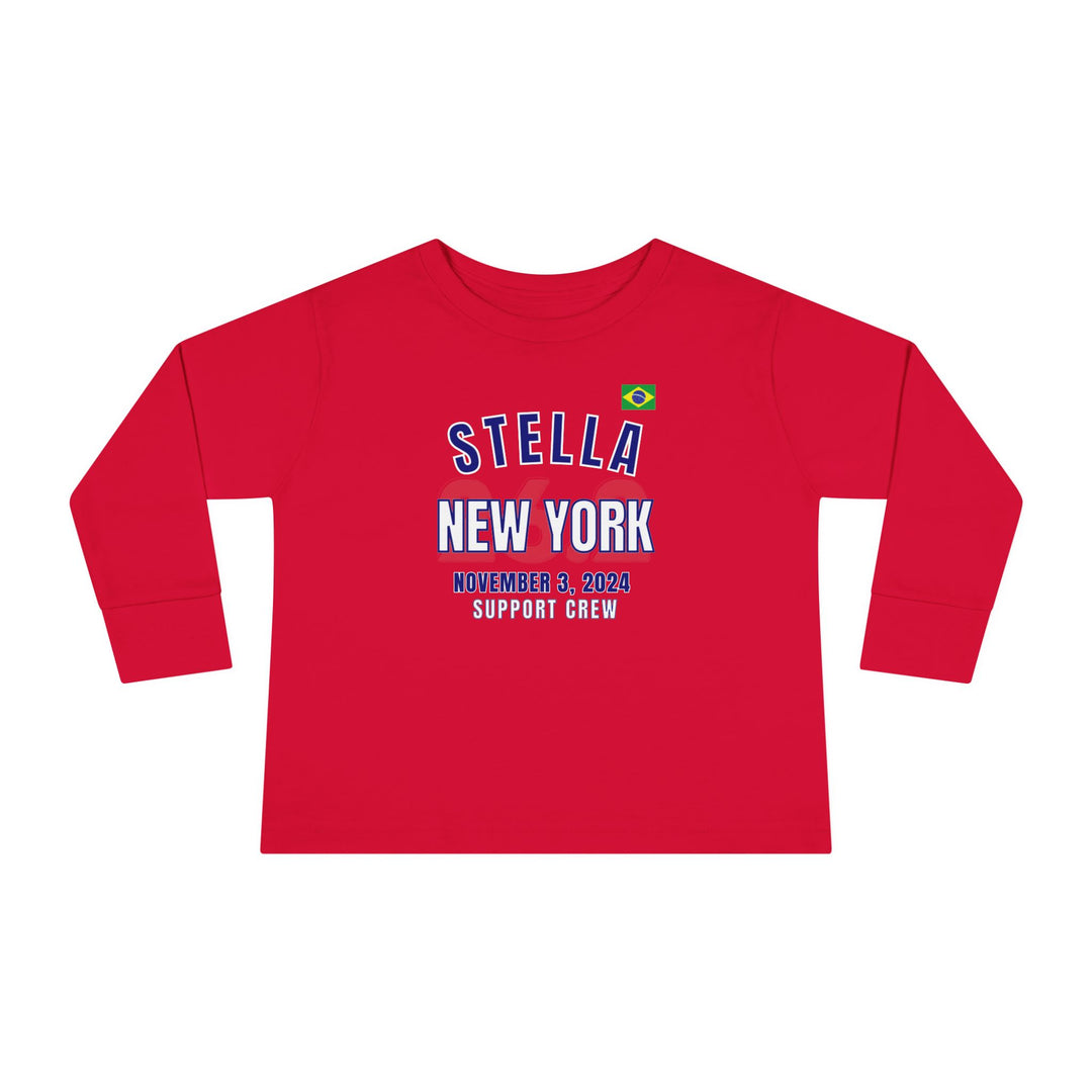 New York Support Crew, Toddler Long Sleeve Tee, Marathon T-shirt, Personalized Marathon Shirt