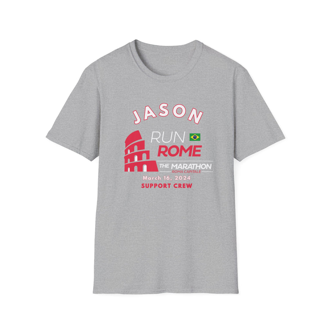 Rome Support Crew, Unisex Softstyle T-Shirt, Marathon Tee, Rome Shirt