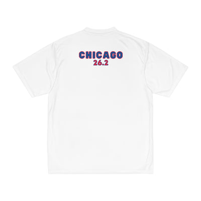 Chicago Race Day Shirt, Chicago Skyline, Men's Performance Tee, Marathon Training, 26.2, Personalize Marathon Shirt, Chicago Athletic Shirt