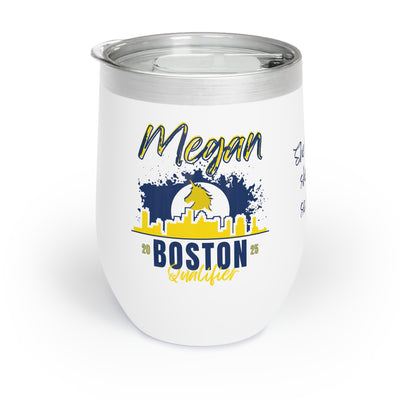 Boston Wine Tumbler, She Believed She Could So She Did, Boston Qualifier, Gift for Boston Runner