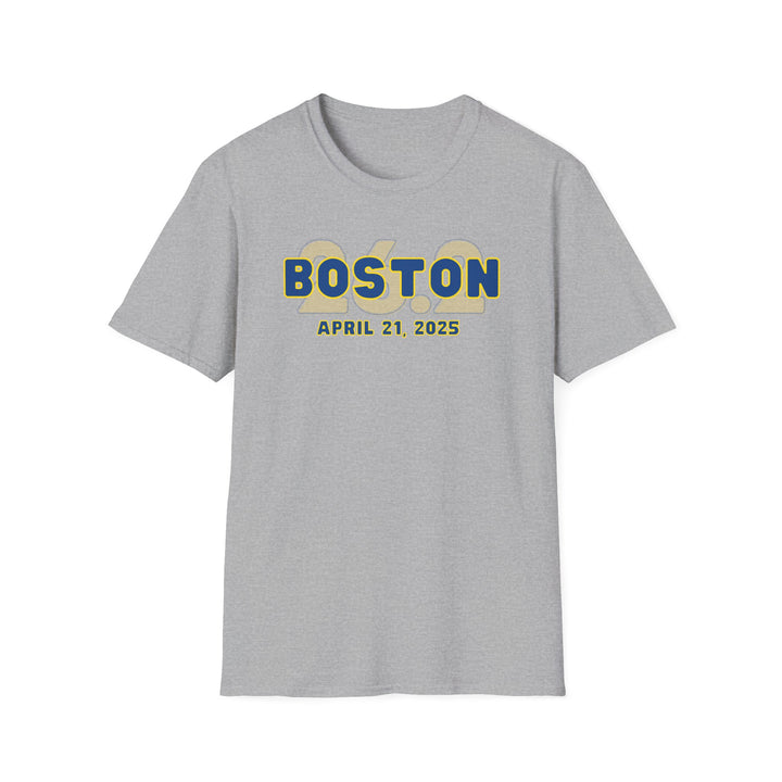 Boston Runner, 26.2, Unisex Softstyle T-Shirt, 2025 Boston, Custom Tee, Marathon Runner Tee