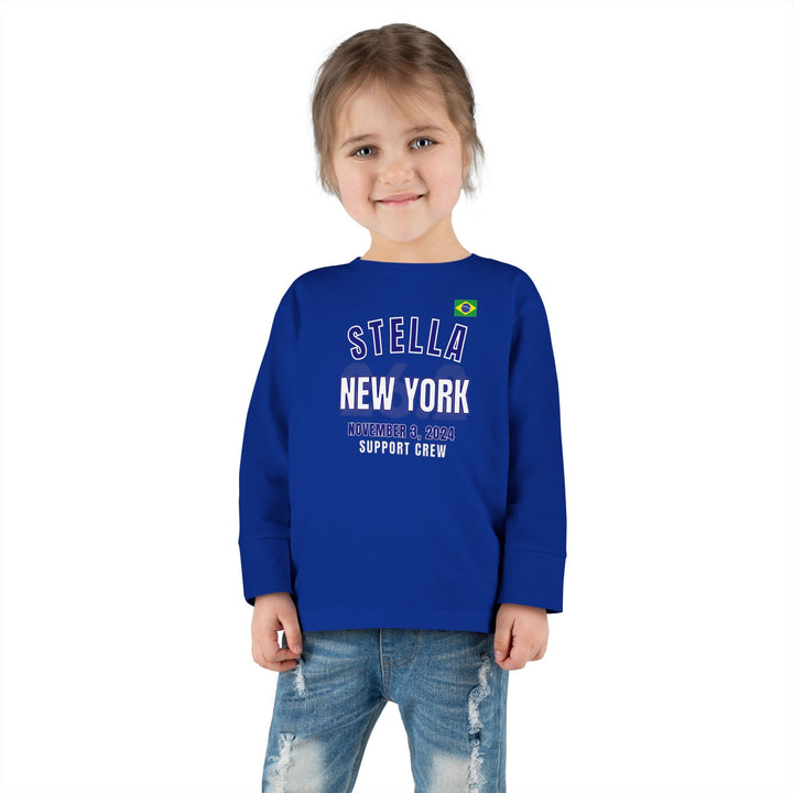 New York Support Crew, Toddler Long Sleeve Tee, Marathon T-shirt, Personalized Marathon Shirt