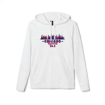 Chicago Hoodie, Adidas® Unisex Fleece Hoodie, 2024 Chicago Runner, Marathoner, Marathon Majors, Chicago Runner Gift