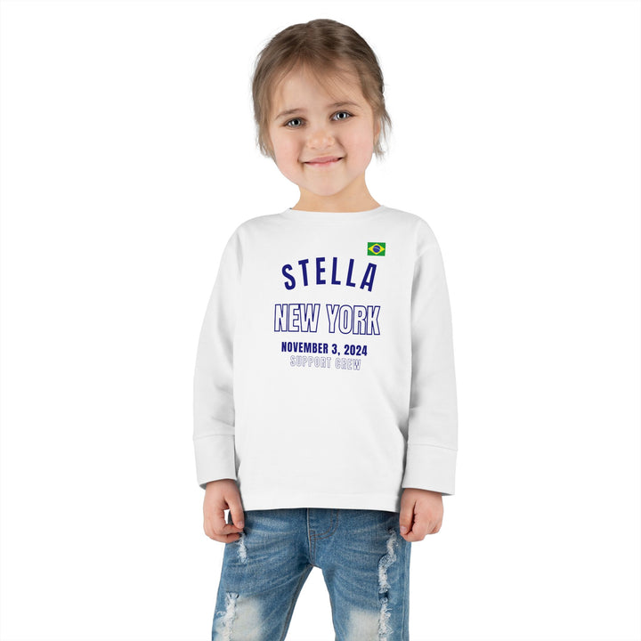 New York Support Crew, Toddler Long Sleeve Tee, Marathon T-shirt, Personalized Marathon Shirt