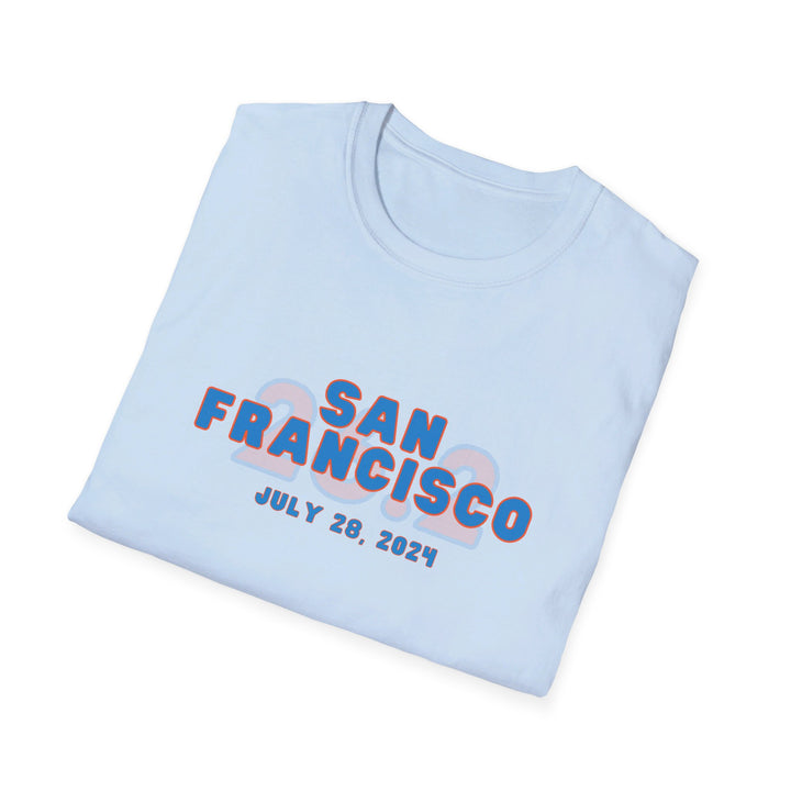 SFO Runner Tee, Unisex Softstyle T-Shirt, San Francisco, 2024, Marathon T-shirt, San Francisco Race