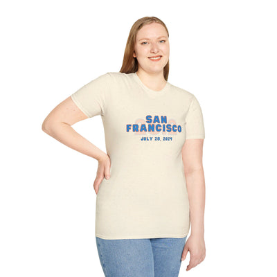 SFO Runner Tee, Unisex Softstyle T-Shirt, San Francisco, 2024, Marathon T-shirt, San Francisco Race