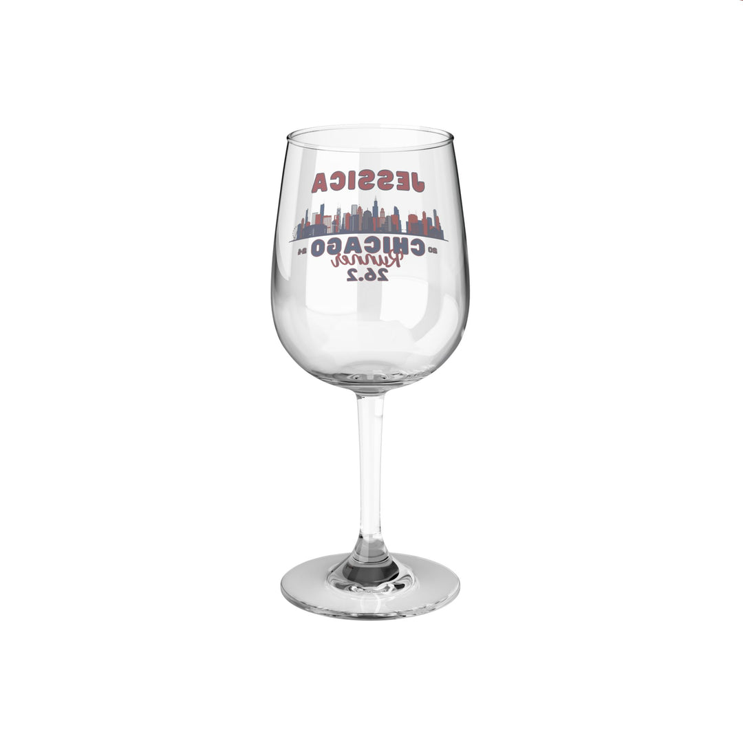 Chicago Runner, Wine Glass, 12oz, Gift for Chicago Runner, Personalized Glass, Chicago Glass, 26.2, Marathon