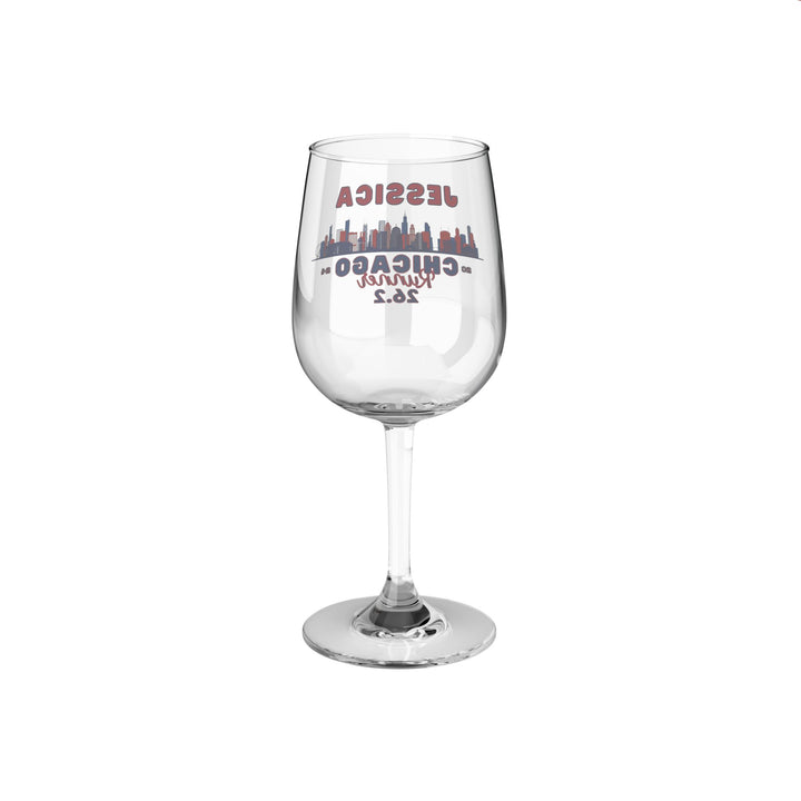 Chicago Runner, Wine Glass, 12oz, Gift for Chicago Runner, Personalized Glass, Chicago Glass, 26.2, Marathon