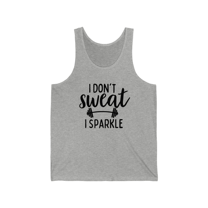 I don't Sweat I Sparkle Tank, Women's Ideal Racerback Tank, Gym Tank, Funny Workout Tank, Bella Canvas