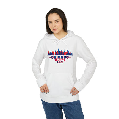 Chicago Hoodie, Adidas® Unisex Fleece Hoodie, 2024 Chicago Runner, Marathoner, Marathon Majors, Chicago Runner Gift