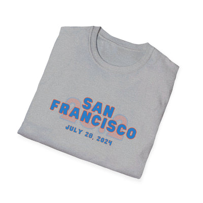 SFO Runner Tee, Unisex Softstyle T-Shirt, San Francisco, 2024, Marathon T-shirt, San Francisco Race