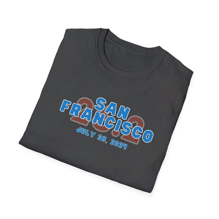 SFO Runner Tee, Unisex Softstyle T-Shirt, San Francisco, 2024, Marathon T-shirt, San Francisco Race