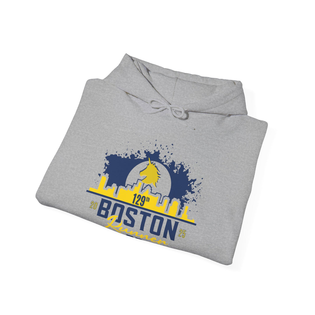 Boston Hoodie, Marathon Hoodie, Personalized Marathon Hoodie, Boston Runner, 2025 Boston Bib, Unisex Heavy Blend™ Hooded Sweatshirt