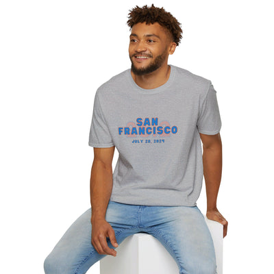 SFO Runner Tee, Unisex Softstyle T-Shirt, San Francisco, 2024, Marathon T-shirt, San Francisco Race