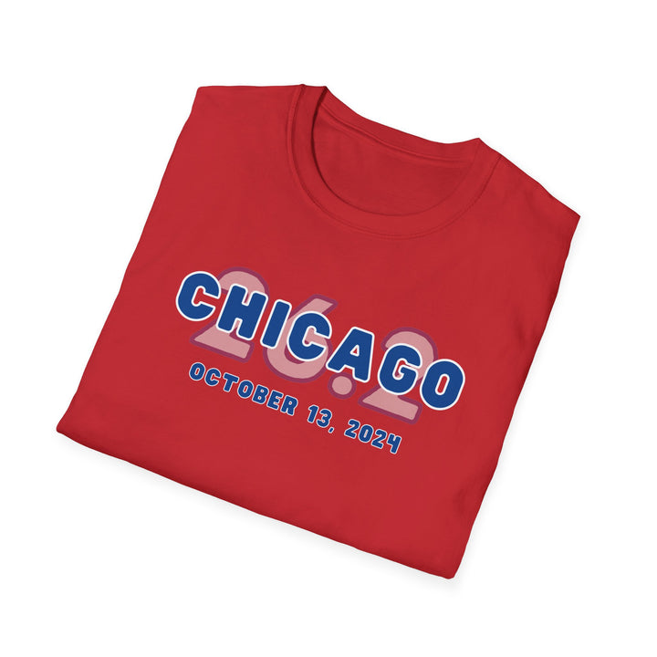 Chicago Runner, 26.2, Unisex Softstyle T-Shirt, 2024 Chicago, Custom Chicago Tee, Marathon Runner Tee