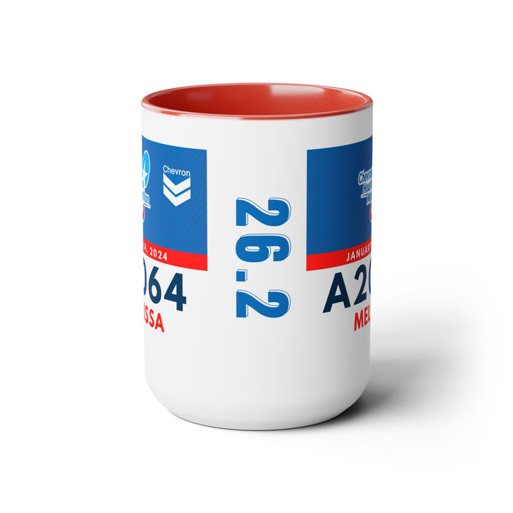 Houston Marathon, Houston Bib Cup, 15oz, Houston Marathon Gift, Houston Runner, 2024 Marathon Mug