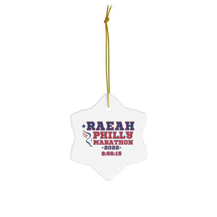 Philly Marathon, Ceramic Ornament, Custom Philly Marathon Gift, 26.2, Marathon Majors, Philadelphia Ornament