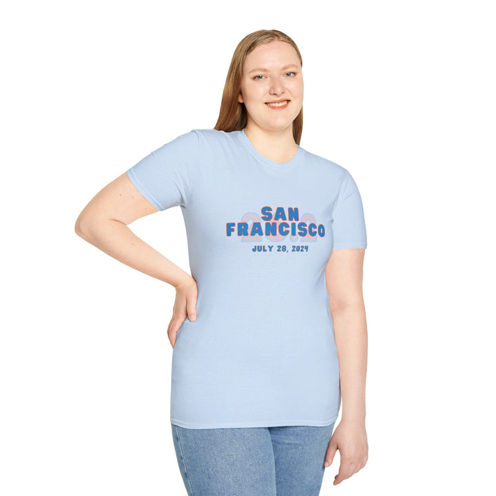 SFO Runner Tee, Unisex Softstyle T-Shirt, San Francisco, 2024, Marathon T-shirt, San Francisco Race