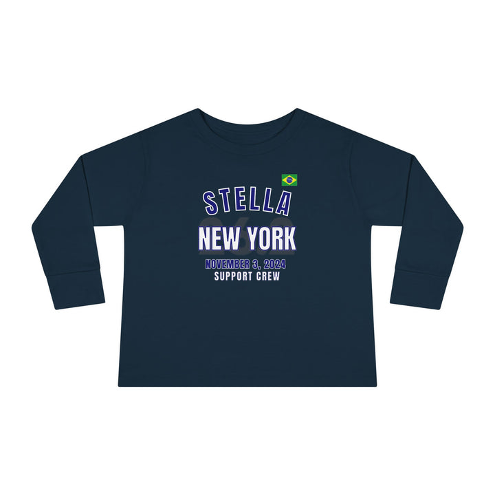 New York Support Crew, Toddler Long Sleeve Tee, Marathon T-shirt, Personalized Marathon Shirt