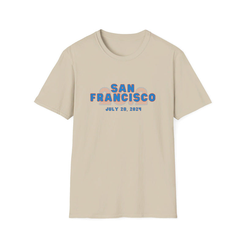 SFO Runner Tee, Unisex Softstyle T-Shirt, San Francisco, 2024, Marathon T-shirt, San Francisco Race