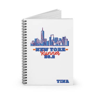 NYC Runner, New York, 26.2, Spiral Notebook, Gift for New York Race, Personalized Marathon Gift, Custom Gift for New York Runner