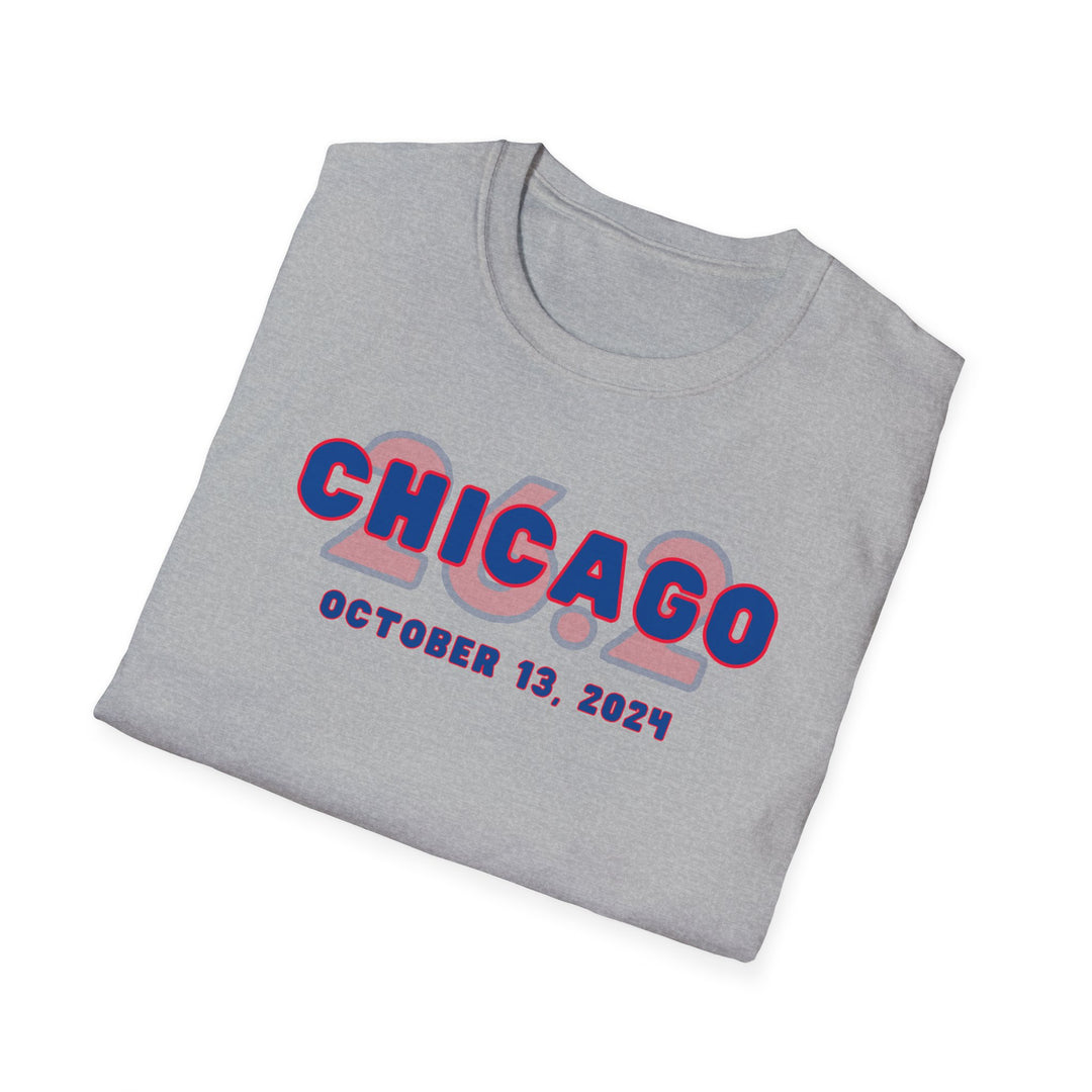 Chicago Runner, 26.2, Unisex Softstyle T-Shirt, 2024 Chicago, Custom Chicago Tee, Marathon Runner Tee