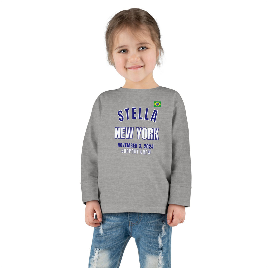 New York Support Crew, Toddler Long Sleeve Tee, Marathon T-shirt, Personalized Marathon Shirt