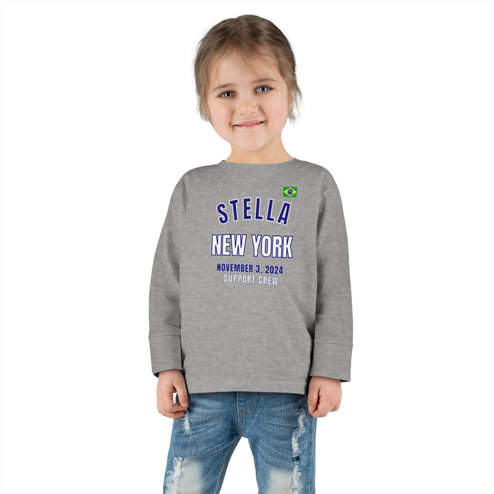 New York Support Crew, Toddler Long Sleeve Tee, Marathon T-shirt, Personalized Marathon Shirt