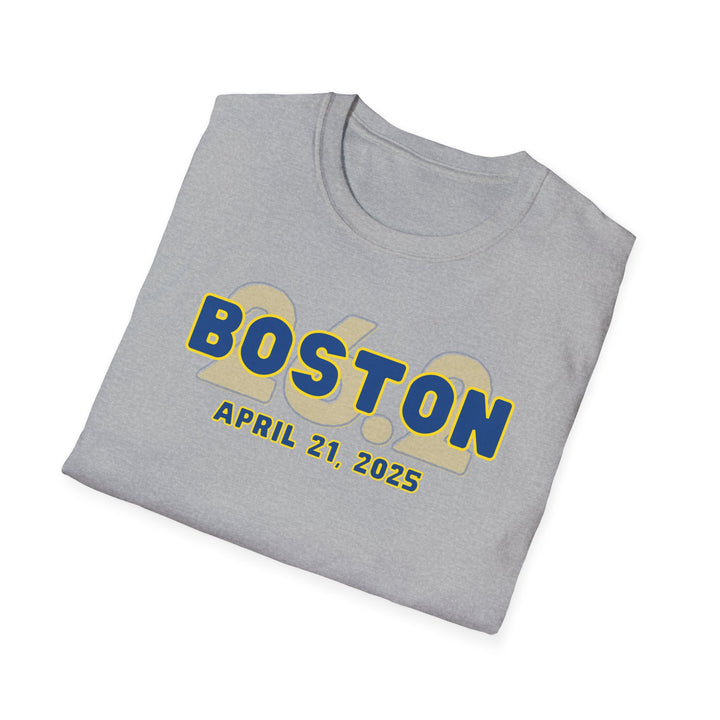 Boston Runner, 26.2, Unisex Softstyle T-Shirt, 2025 Boston, Custom Tee, Marathon Runner Tee