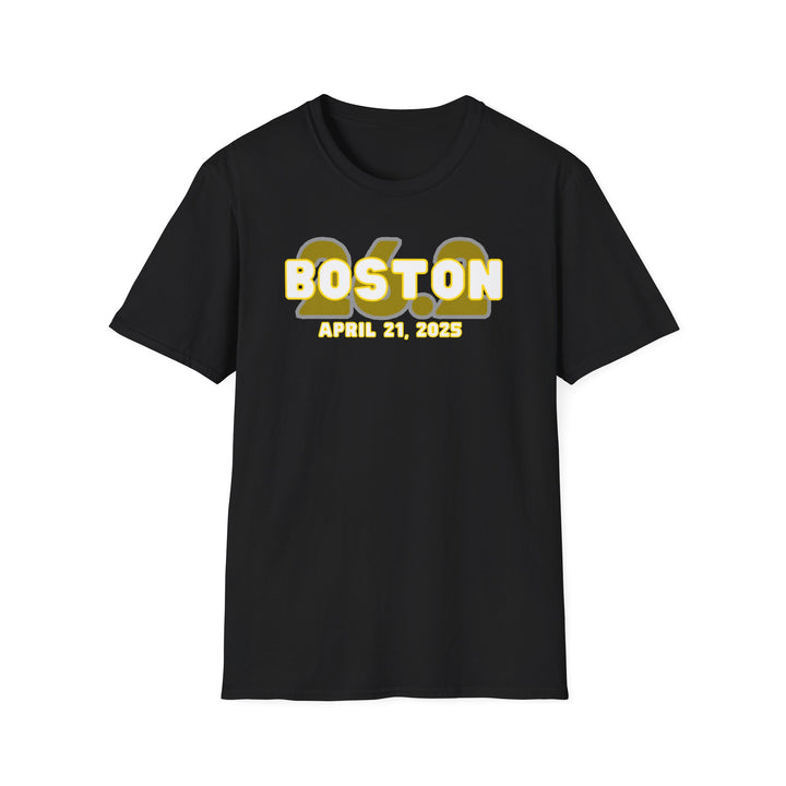 Boston Runner, 26.2, Unisex Softstyle T-Shirt, 2025 Boston, Custom Tee, Marathon Runner Tee