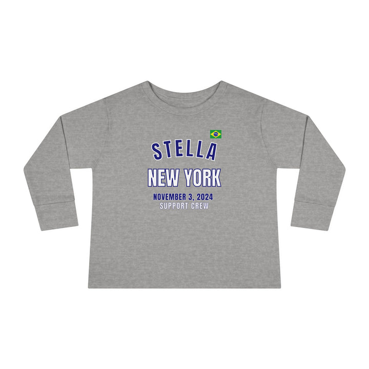 New York Support Crew, Toddler Long Sleeve Tee, Marathon T-shirt, Personalized Marathon Shirt