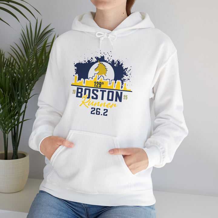 Boston Hoodie, Marathon Hoodie, Personalized Marathon Hoodie, Boston Runner, 2025 Boston Bib, Unisex Heavy Blend™ Hooded Sweatshirt