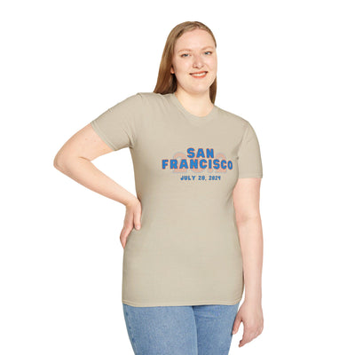 SFO Runner Tee, Unisex Softstyle T-Shirt, San Francisco, 2024, Marathon T-shirt, San Francisco Race