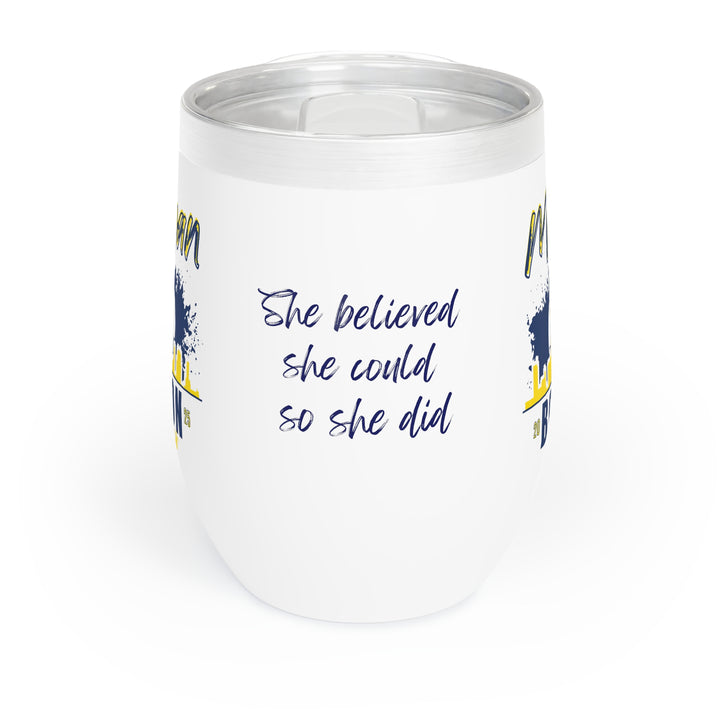 Boston Wine Tumbler, She Believed She Could So She Did, Boston Qualifier, Gift for Boston Runner